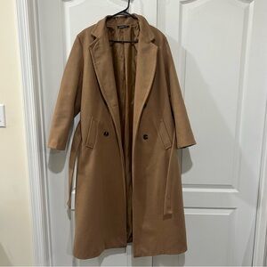 Boohoo Tan Trench Coat for Women